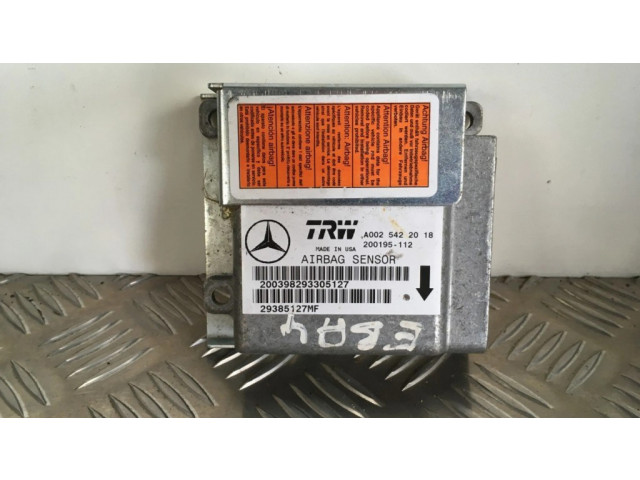 Блок подушек безопасности A0025422018, 29385127MF   Mercedes-Benz ML W163