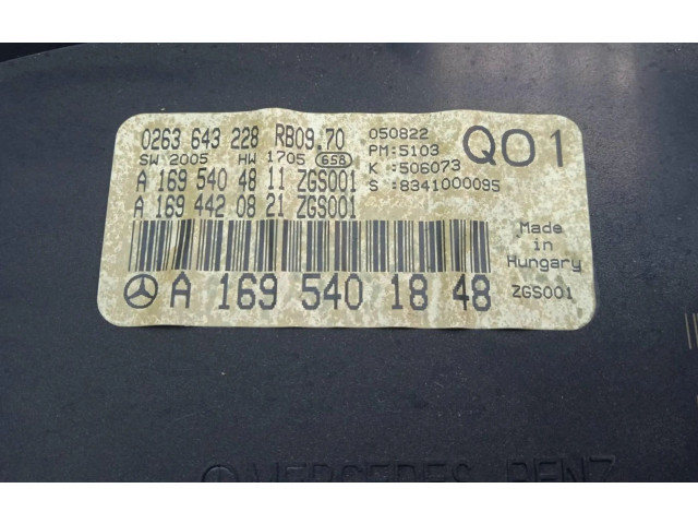 Přístrojová deska  Mercedes-Benz B W245  A1695401848, A1695401848  