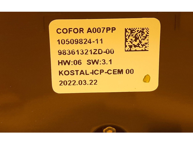 Блок управления климат-контролем 98361321ZD, 98361321ZD   Citroen C5 X