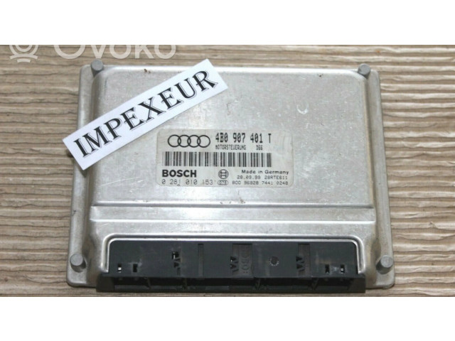 Блок управления двигателя 4B0907401T, 0281010153   Audi A6 S6 C5 4B