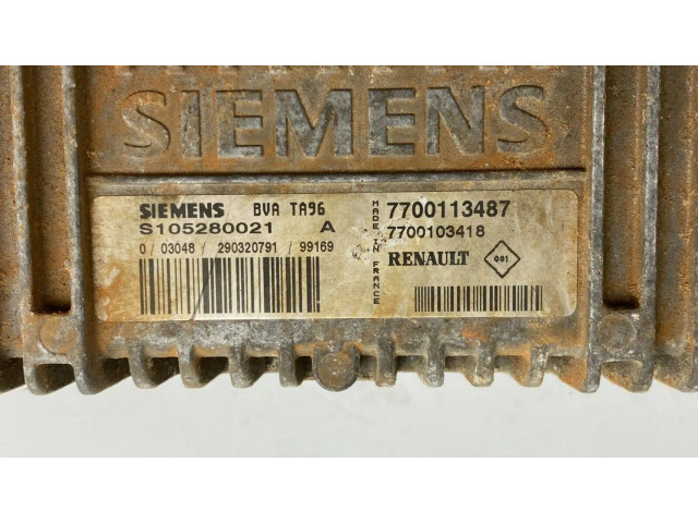 Блок управления коробкой передач 7700113487, S105280021   Renault Clio I