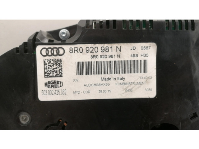 Панель приборов 8R0920981N   Audi Q5 SQ5       