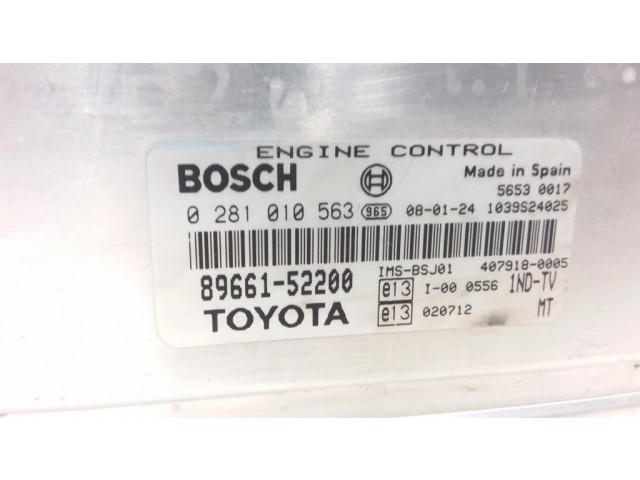 Řídící jednotka 0281010563, 8966152200   Toyota Yaris 2002