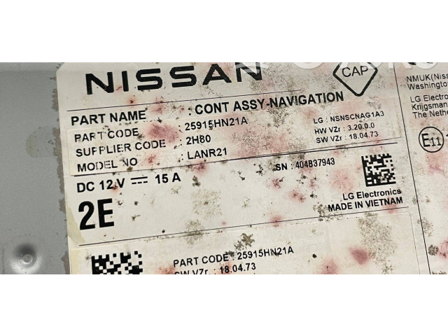 Pojistková skříňka Блок управления навигации  25915HN21A, 33030   Nissan Qashqai J12 2025