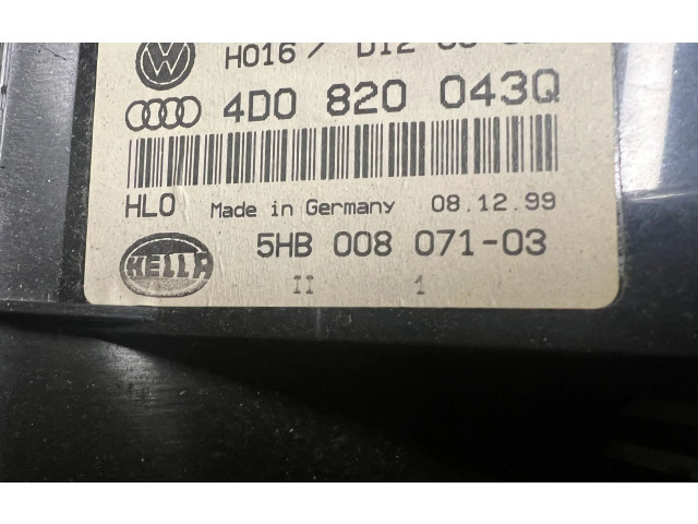 Блок управления климат-контролем 4D0820043Q, 4D0820043Q   Audi A8 S8 D2 4D