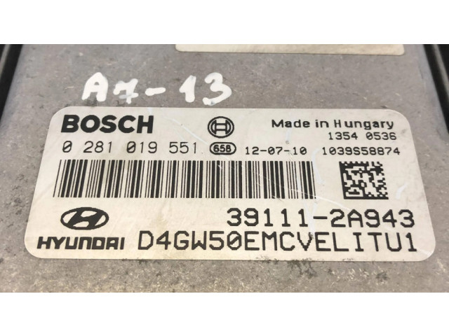 Řídící jednotka 391112A943, 0281019551   Hyundai i30 2012