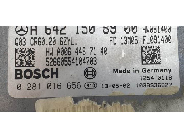 Řídící jednotka 0281016656   Mercedes-Benz C W204 2007