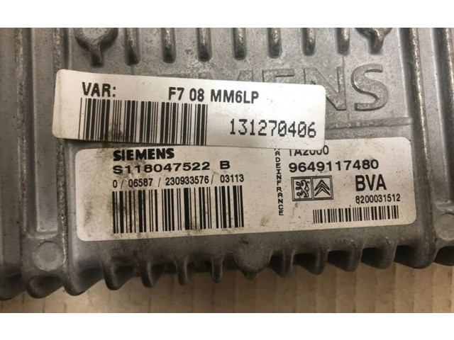 Блок управления коробкой передач 9649117480, 9649117480   Citroen C5