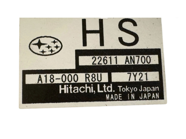 Блок управления двигателя 22611AN700, A18000R8U   Subaru Impreza III