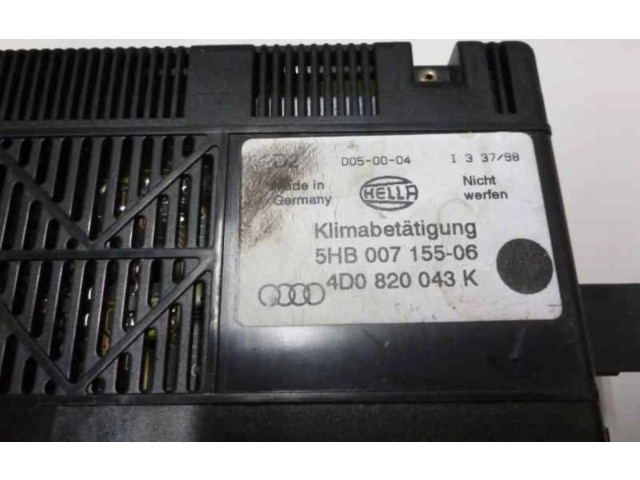 Блок управления климат-контролем 4D0820043K   Audi A8 S8 D2 4D