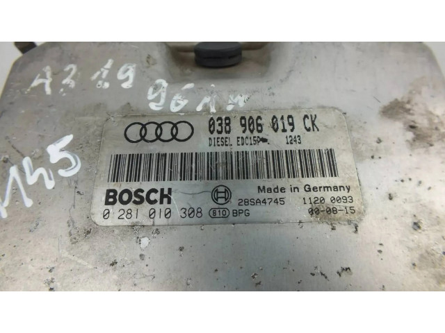 Блок управления двигателем Блок управления 038906019CK, 28SA4745   Audi A6 S6 C5 4B