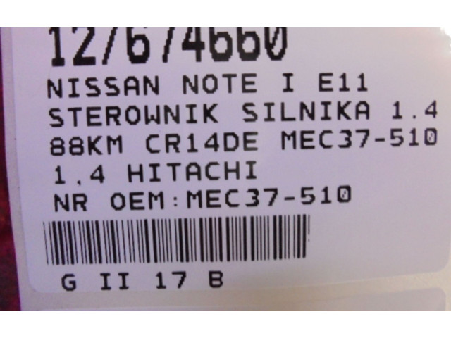 Řídící jednotka MEC37-510, MEC37-510   Nissan Note (E11) 2006