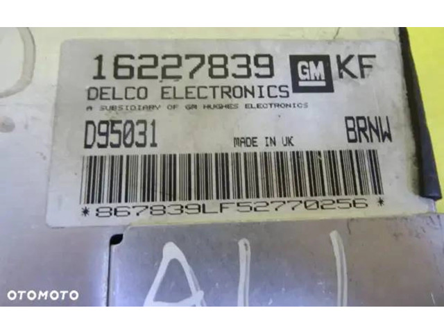 Řídící jednotka 16227839   Opel Tigra A 1998