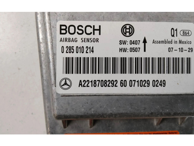 Блок подушек безопасности A2218708292, 0285010214   Mercedes-Benz S W221