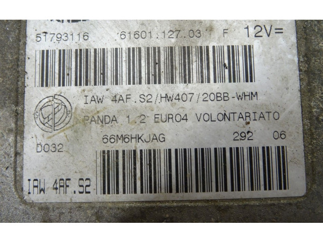 Блок управления двигателем ECU 51793116    Fiat Panda II