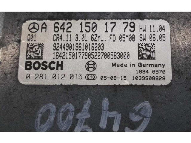 Řídící jednotka A6421601779, 0281012015   Mercedes-Benz ML W163 2005