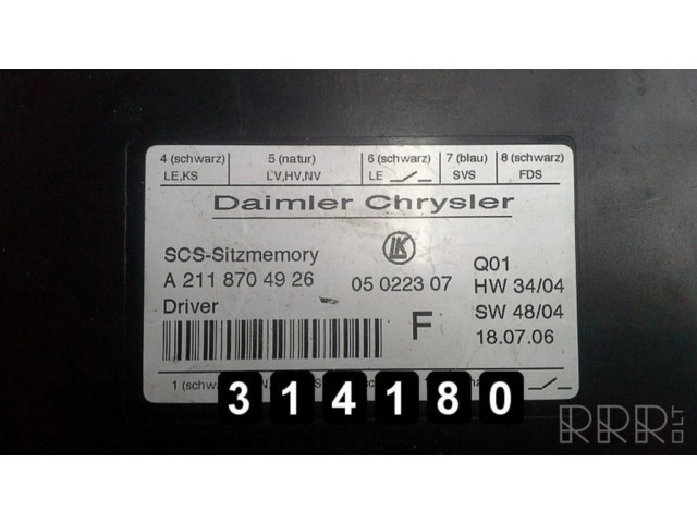 Řídící jednotka A2118704926   Mercedes-Benz ML W164 2006