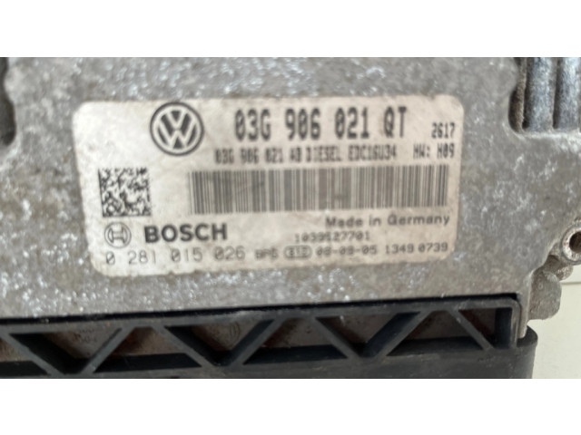 Řídící jednotka 03G906021QT, 0281015026   Skoda Superb B6 (3T) 2009