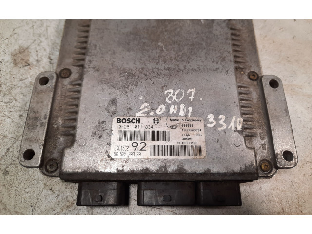 Блок управления двигателя 0281011334, 9652590380   Peugeot 807