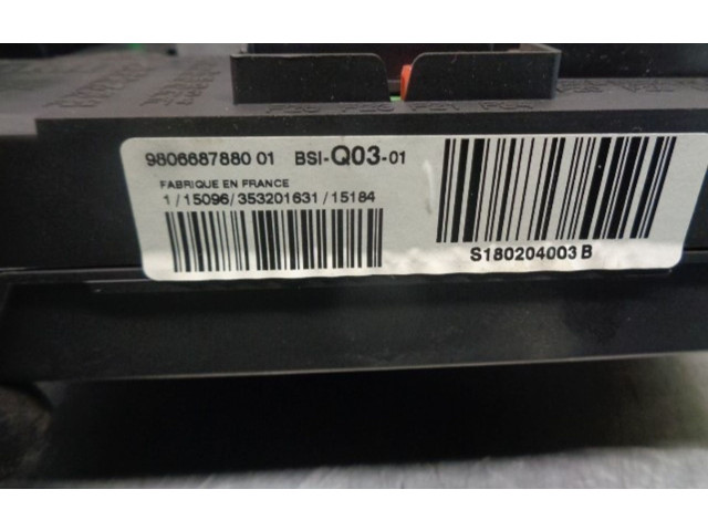Pojistková skříňka Řídící jednotka BSM 9806887880, S180204003B   Peugeot 308 2015