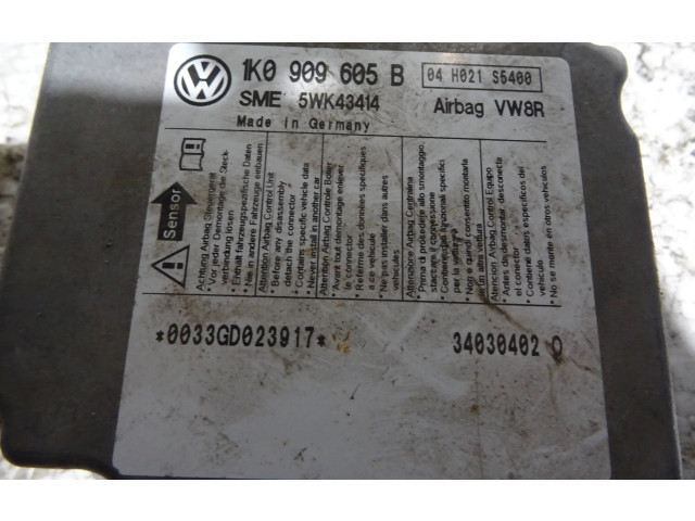 Блок подушек безопасности 1K0909605B, 5WK43414   Volkswagen Golf Plus