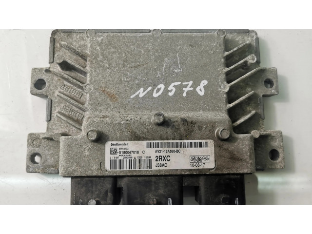 Блок управления двигателем Блок управления AV2112A650BC, S180047018C   Ford Fiesta