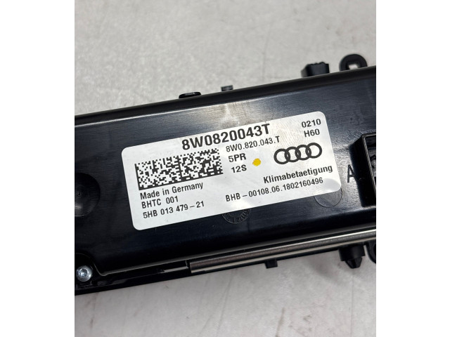 Блок управления климат-контролем 8W0820043T, 5HB01347921   Audi A5
