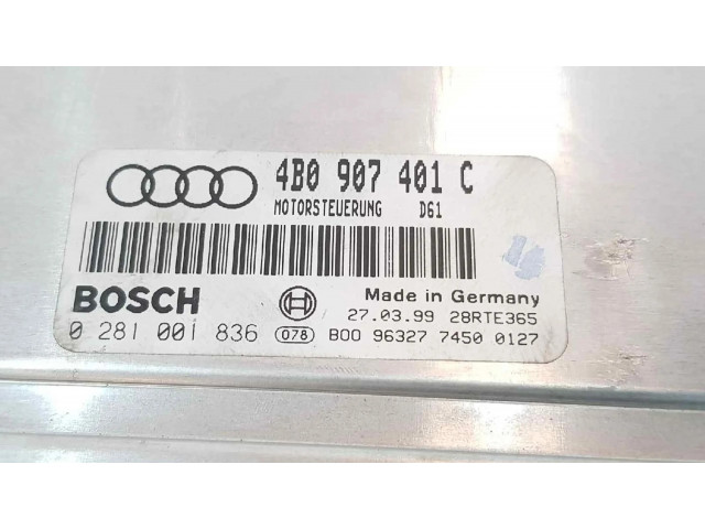 Блок управления двигателя 4B0907401C   Audi A6 S6 C5 4B