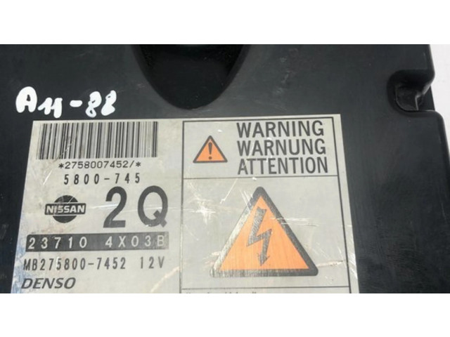 Řídící jednotka MB2758007452, 237104X03B   Nissan Navara D40 2008