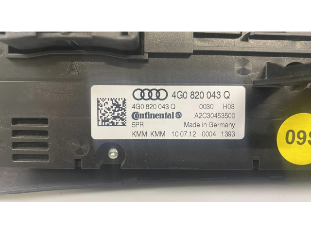 Блок управления климат-контролем 4G0820043Q   Audi A6 S6 C7 4G