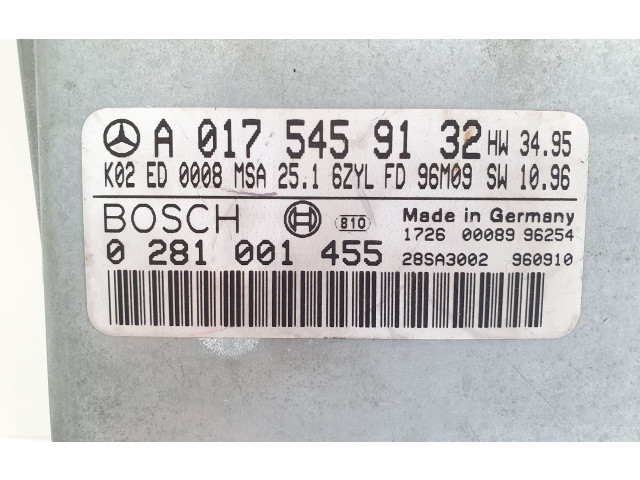 Řídící jednotka A0175459132, 0281001455   Mercedes-Benz S W140 1996