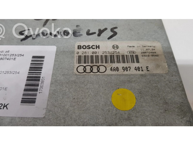 Блок управления двигателя 0281001253, 4A0907401E   Audi A6 S6 C4 4A