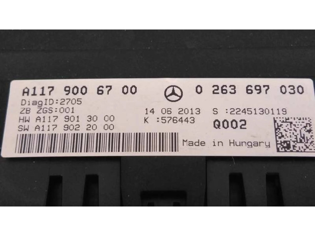 Přístrojová deska  Mercedes-Benz CLA C117 X117 W117 2013 A1179006700, 0263697030  